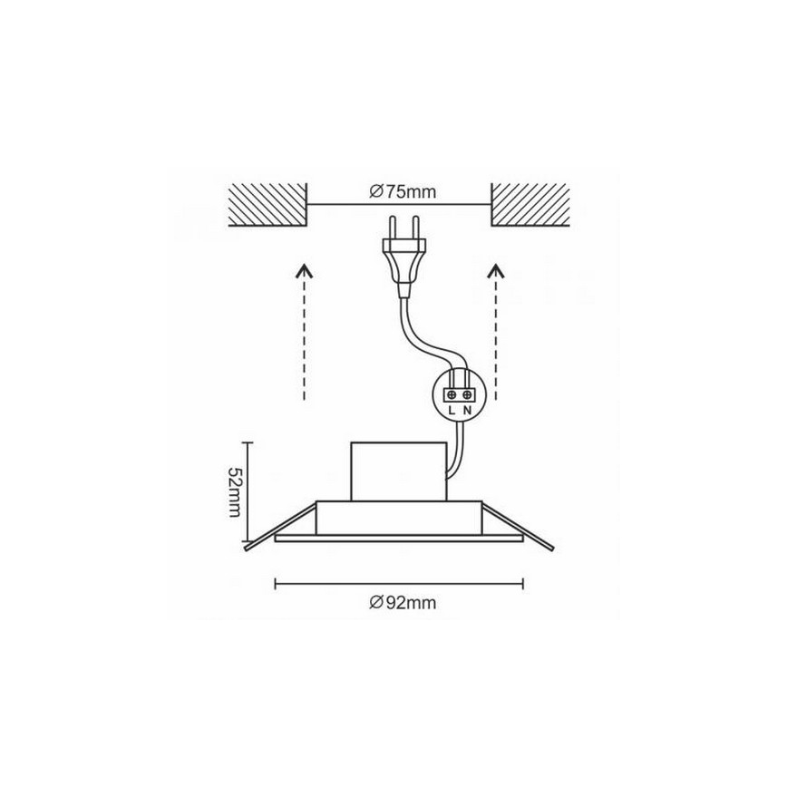 LED Badrum Hängande Takbelysning LED/7W/230V 4000K silver IP44