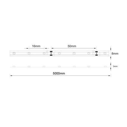 LED Badrum ljusslinga 5m 8,5W /12V IP44 3000K