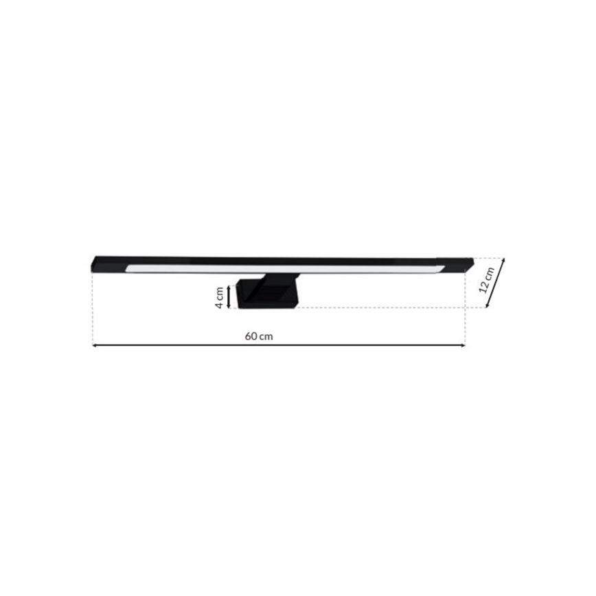 LED Badrum spegelbelysning SHINE LED/12W/230V IP44 svart