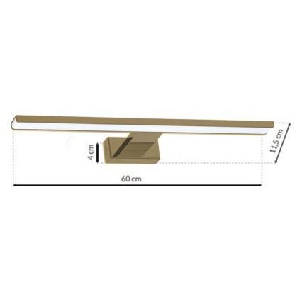 LED badrum spegelbelysning  SHINE LED/13,8W/230V IP44 mässing
