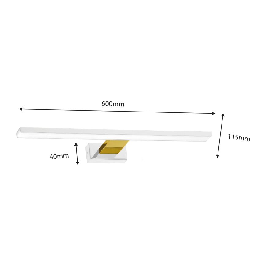 LED badrum spegelbelysning  SHINE LED/13,8W/230V IP44 vit /gold
