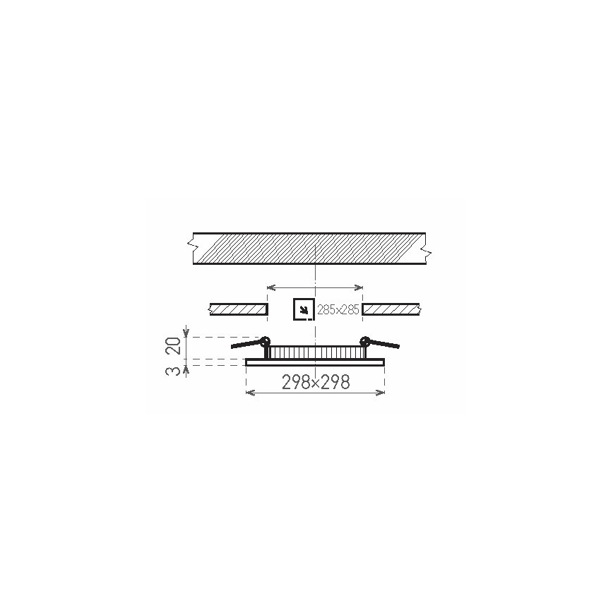 LED badrum upphängd taklampa  VEGA LED/24W/230V 3800K 29,8 cm IP44