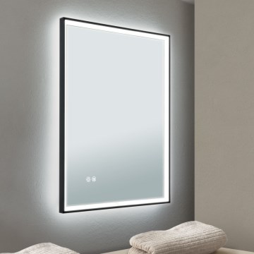 LED Badrum uppvärmd vägg spegel med en bakgrundsbelyst FRAME LED/48W/230V 3000/4000/6000K 60x45 cm IP44