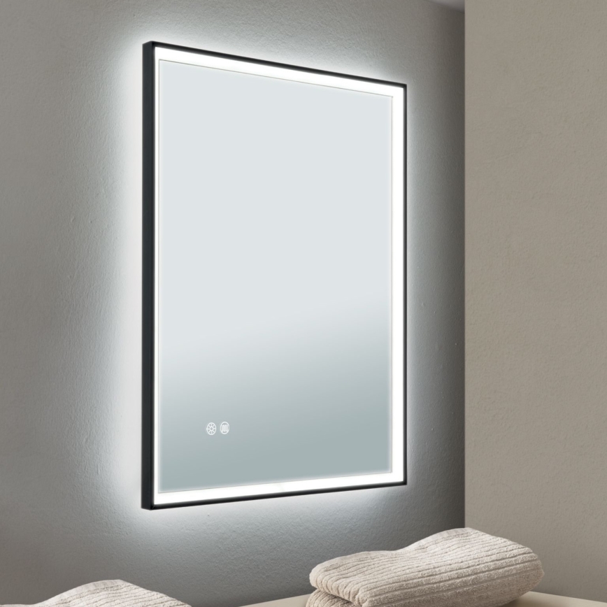 LED Badrum uppvärmd vägg spegel med en bakgrundsbelyst FRAME LED/48W/230V 3000/4000/6000K 60x45 cm IP44