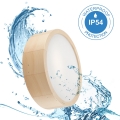 LED Badrums taklampa NATURAL 2xE27/15W/230V IP54 furu ø 27 cm