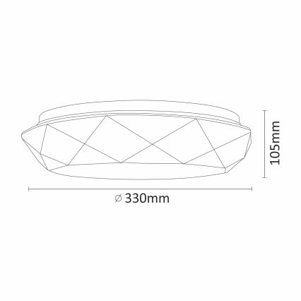 LED Badrumsbelysning tak GALAXY LED/17W/230V