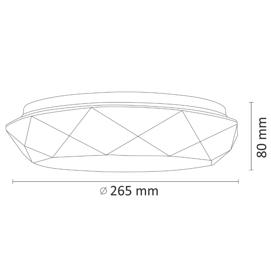 LED Badrumsbelysning tak SELINA LED/12W/230V