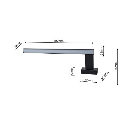 LED Badrumsbelysning vägg SHINE 1xLED/11W/230V IP44
