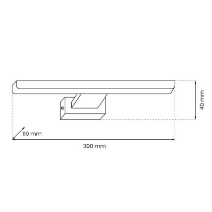 LED Badrumsbelysning vägg SHINE 1xLED/7W/230V IP44