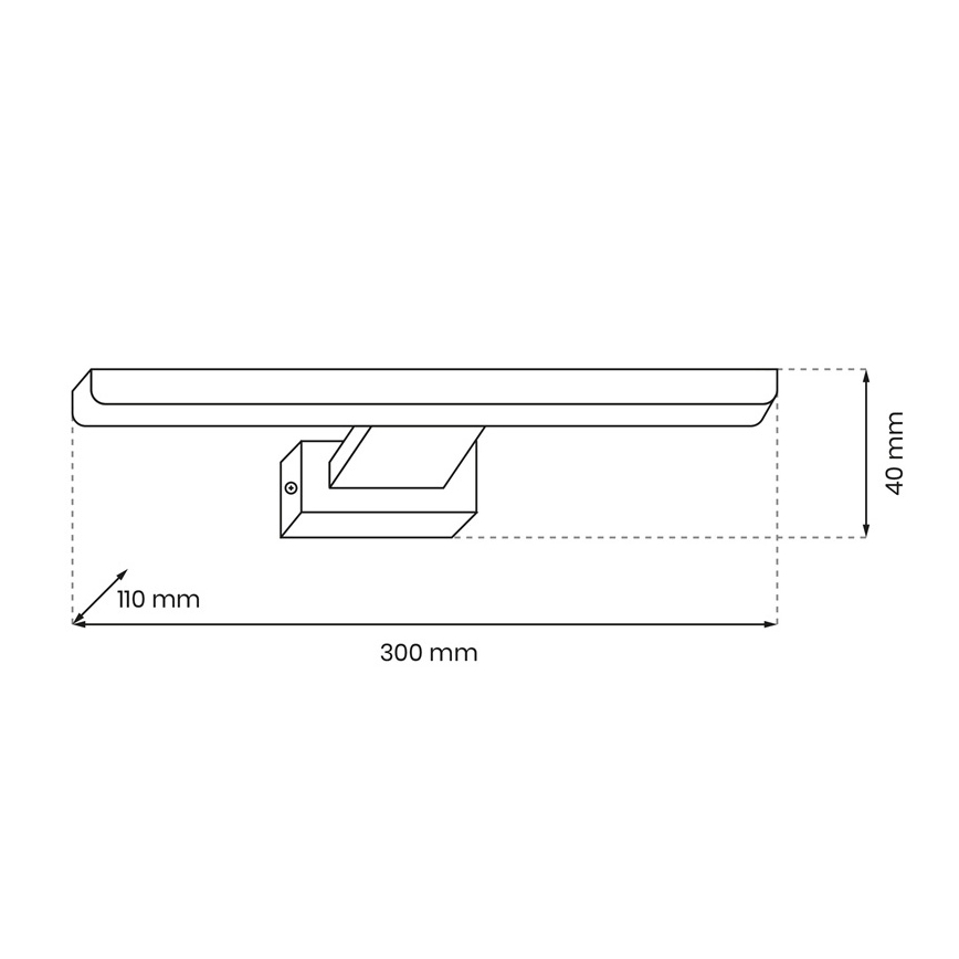 LED Badrumsbelysning vägg SHINE 1xLED/7W/230V IP44