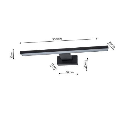 LED Badrumsbelysning vägg SHINE 1xLED/7W/230V IP44