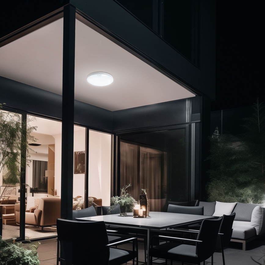 LED Vägglampa för badrum med rörelsedetektor NYMPHEA PROXI LED/18W/230V IP54 3000K