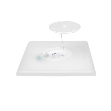 LED Badrumsljus med rörelsessensor och skymningssensor NIVERA LED/18W/230V IP54 3000/4000/6000K 30x30 cm vit + fjärrkontroll
