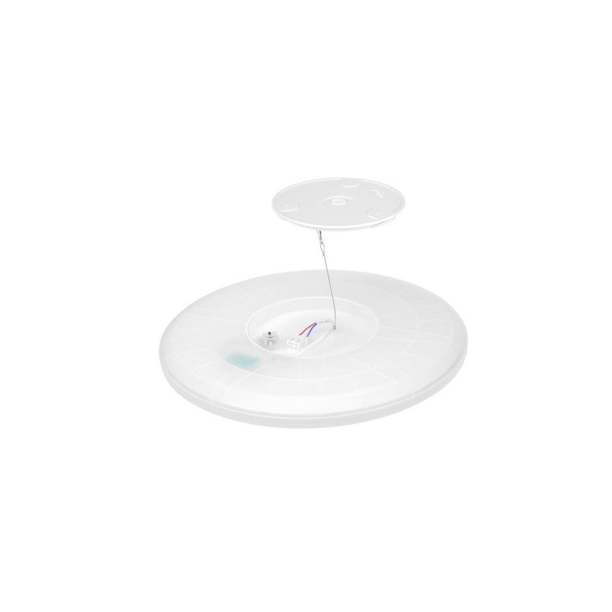 LED Badrumsljus med rörelsessensor och skymningssensor NIVERA LED/18W/230V IP54 3000/4000/6000K diameter 30 cm vit + fjärrkontroll