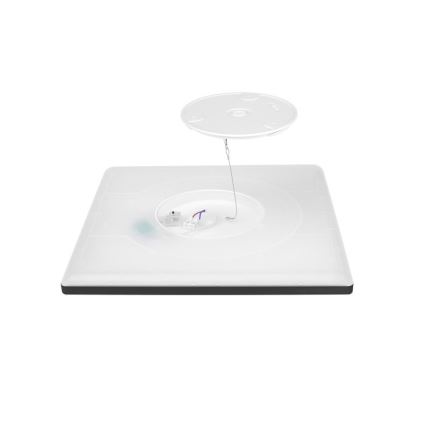 LED Badrumsljus med rörelsessensor och skymningssensor NIVERA LED/24W/230V IP54 3000/4000/6000K 30x30 cm svart + fjärrkontroll
