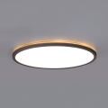 LED Badrumsljus med rörelsessensor och skymningssensor NIVERA LED/12W/230V IP54 3000/4000/6000K diameter 22,5 cm svart + fjärrkontroll