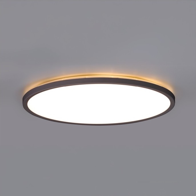 LED Badrumsljus med rörelsessensor och skymningssensor NIVERA LED/12W/230V IP54 3000/4000/6000K diameter 22,5 cm svart + fjärrkontroll