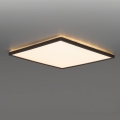 LED Badrumsljus med rörelsessensor och skymningssensor NIVERA LED/18W/230V IP54 3000/4000/6000K 30x30 cm svart + fjärrkontroll