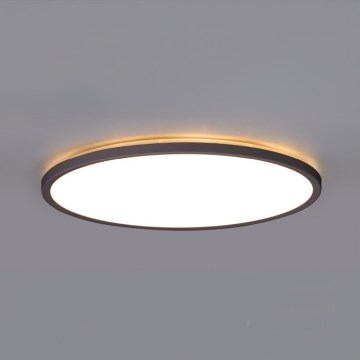 LED Badrumsljus med rörelsessensor och skymningssensor NIVERA LED/24W/230V IP54 3000/4000/6000K diameter 30 cm svart + fjärrkontroll