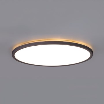 LED Badrumsljus med rörelsessensor och skymningssensor NIVERA LED/32W/230V IP54 3000/4000/6000K diameter 42 cm svart + fjärrkontroll