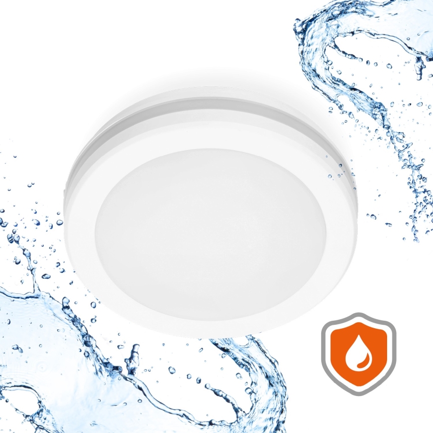 LED Takarmatur för badrum i tak med sensor LED/12W/230V 3000/4000/6500K IP65 Ø 20 cm vit + fjärrkontroll