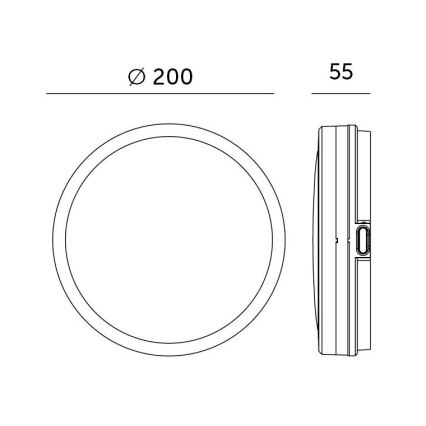 LED Takarmatur för badrum i tak med sensor LED/12W/230V 3000/4000/6500K IP65 Ø 20 cm vit + fjärrkontroll