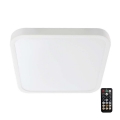 LED Badrumsplafond med sensor SAMSUNG CHIP LED/18W/230V IP44 4000K 29x29 cm vit + fjärrkontroll