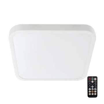 LED Badrumsplafond med sensor SAMSUNG CHIP LED/18W/230V IP44 4000K 29x29 cm vit + fjärrkontroll