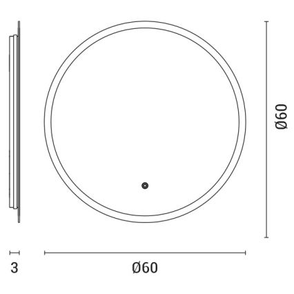 LED badrumsspegel med bakgrundsbelysning LED/15W/230V 4000K IP44