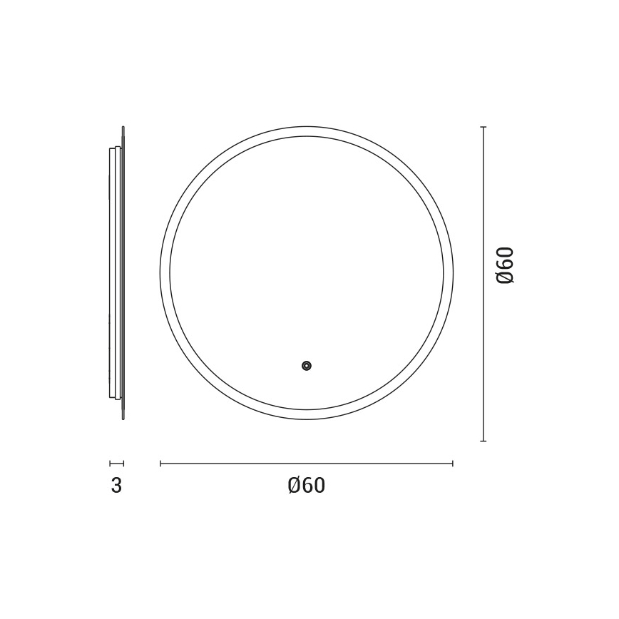 LED badrumsspegel med bakgrundsbelysning LED/15W/230V 4000K IP44