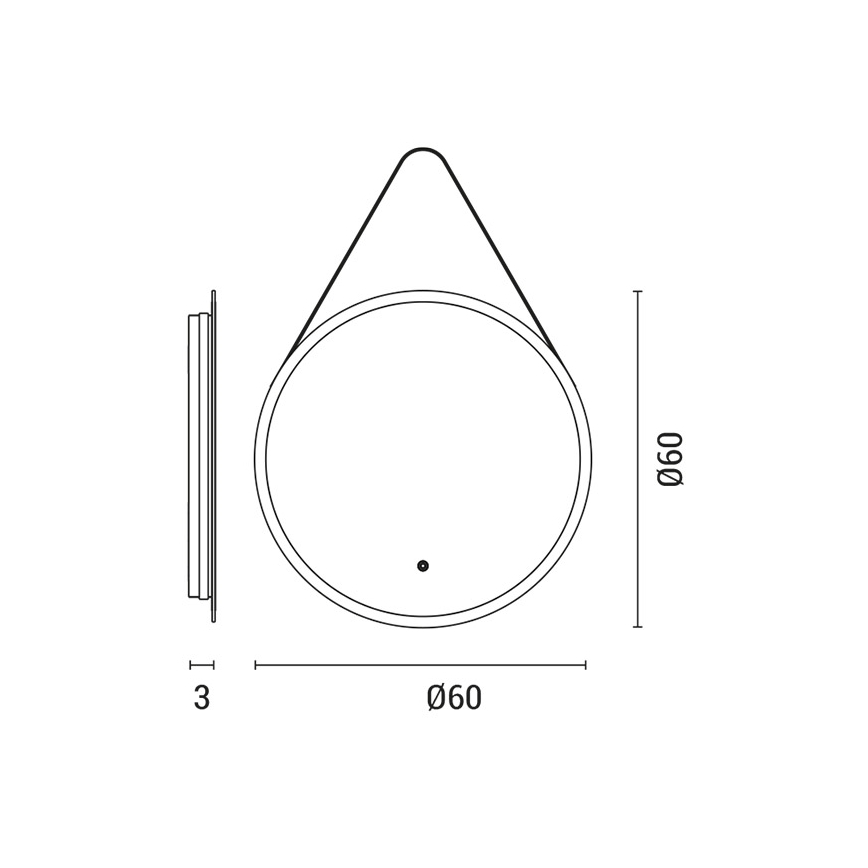 LED badrumsspegel med bakgrundsbelysning LED/20W/230V 3000/4000/6000K IP44