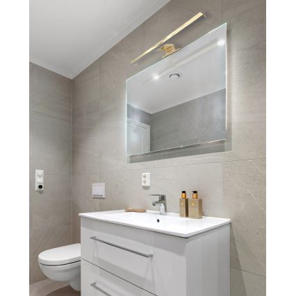 LED Badrumsspegelbelysning LED/8W/230V 4000K 50 cm IP44 guld
