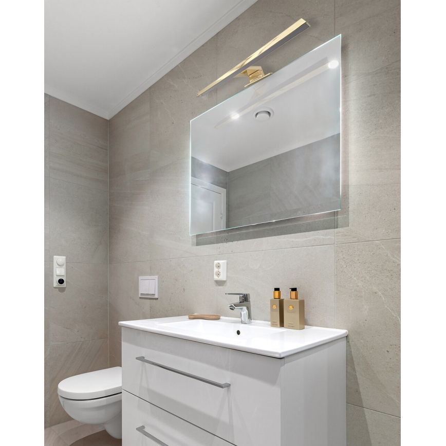 LED Badrumsspegelbelysning LED/8W/230V 4000K 50 cm IP44 guld