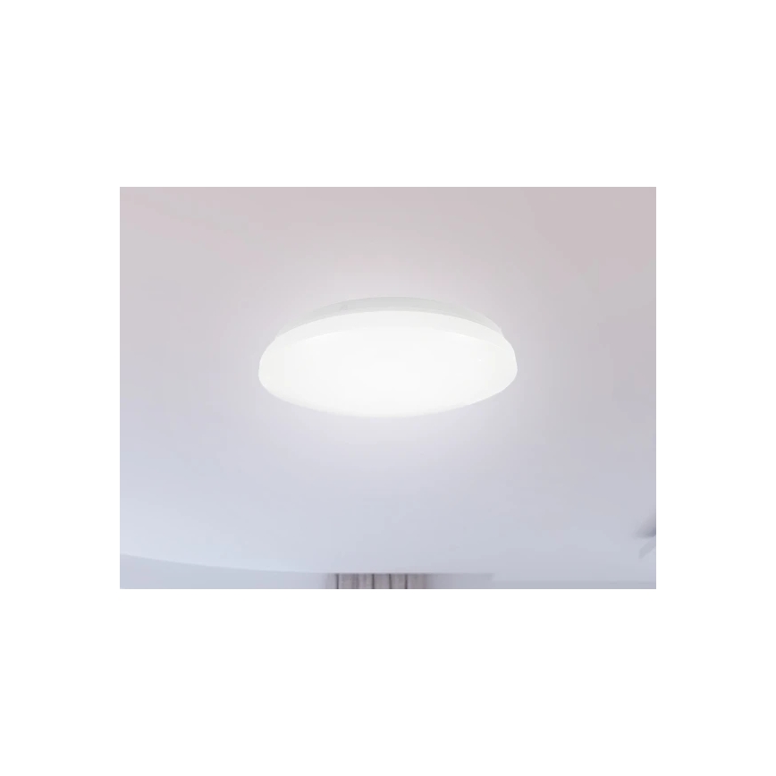 LED badrumstaklampa OPAL LED/12W/230V Ø 24,5 cm IP44 vit