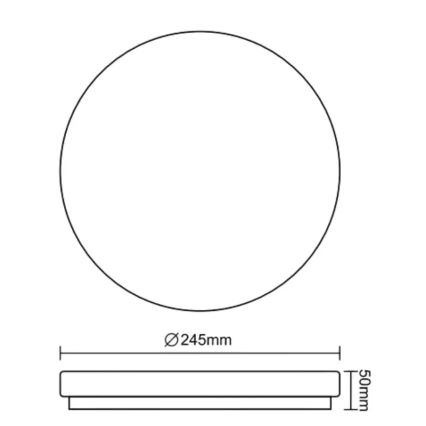 LED badrumstaklampa OPAL LED/12W/230V Ø 24,5 cm IP44 vit