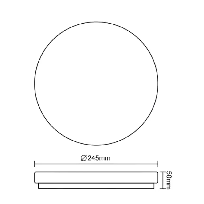 LED badrumstaklampa OPAL LED/12W/230V Ø 24,5 cm IP44 vit