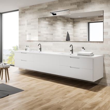 LED badrumsvägglampa SHINE 11W/230V 45 cm IP44 svart