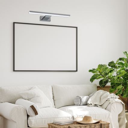 LED-badrumsvägglampa SHINE, 7 W, 230 V, 30 cm, IP44, polerad krom