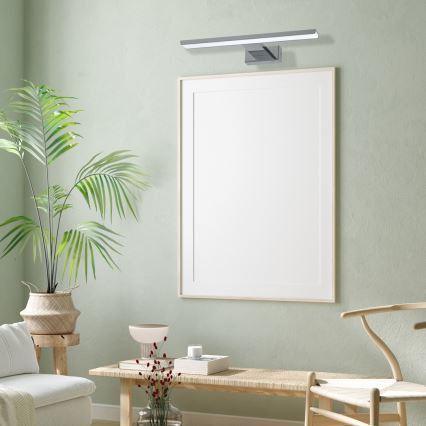 LED-badrumsvägglampa SHINE, 7 W, 230 V, 30 cm, IP44, polerad krom