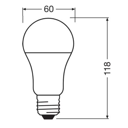 LED Bakteriedödande glödlampa  A100 E27/13W/230V 6500K - Osram