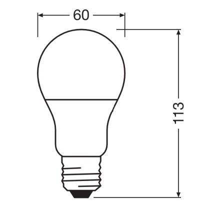LED Bakteriedödande glödlampa  A60 E27/8,5W/230V 2700K - Osram