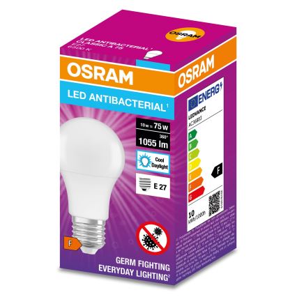 LED Bakteriedödande glödlampa  A75 E27/10W/230V 6500K - Osram