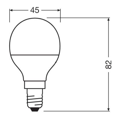 LED Bakteriedödande glödlampa  P40 E14/4,9W/230V 2700K - Osram