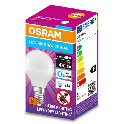 LED Bakteriedödande glödlampa  P40 E14/4,9W/230V 6500K - Osram