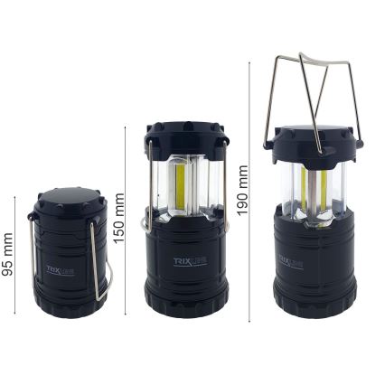 LED Bärbar camping lampa 3xLED/3W/3xAAA 6400K