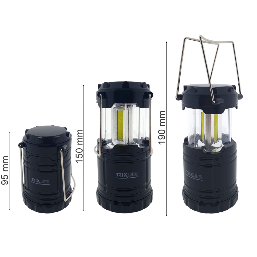 LED Bärbar camping lampa 3xLED/3W/3xAAA 6400K