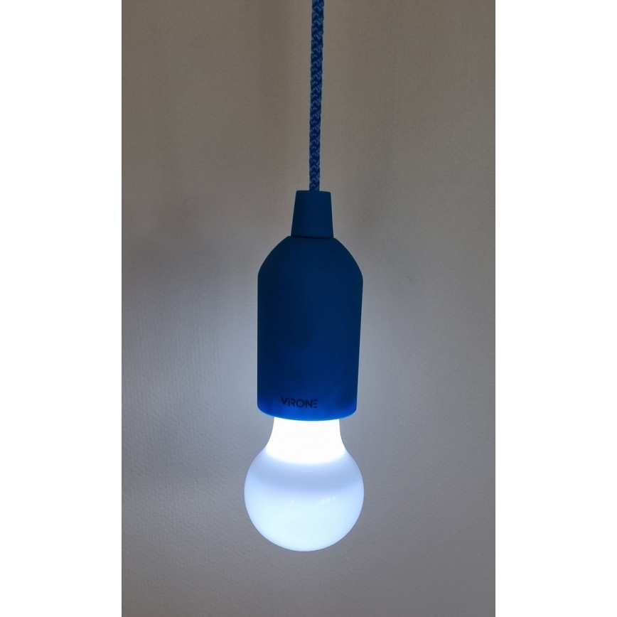 LED bärbar lampa LED/1W/ 3xAAA blå
