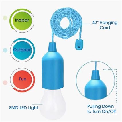 LED bärbar lampa LED/1W/ 3xAAA rosa