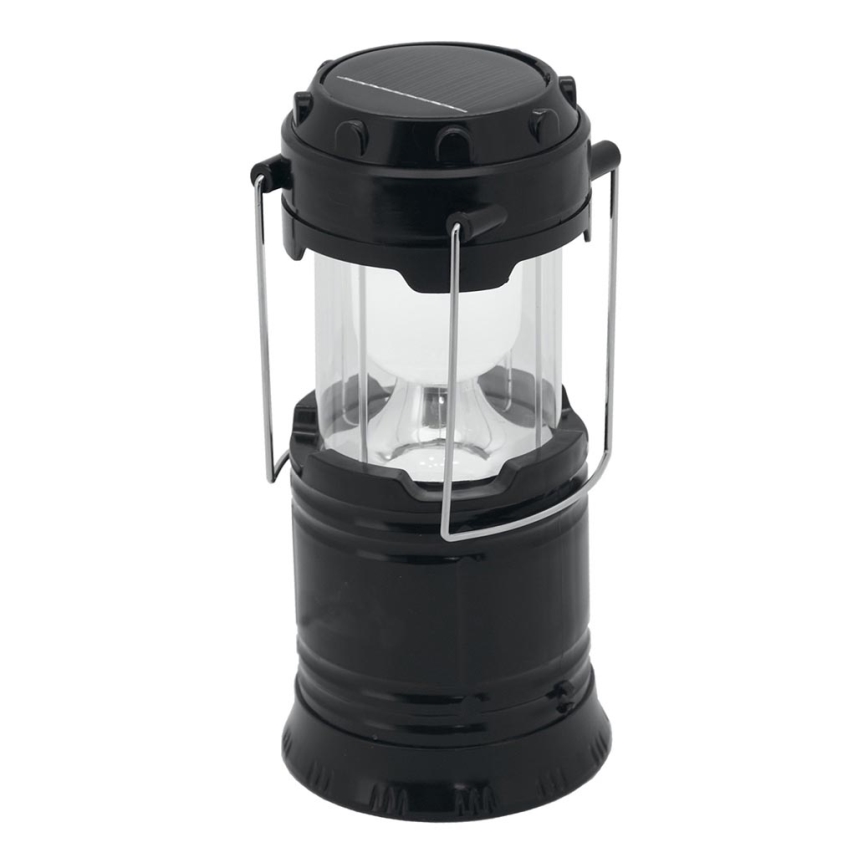 LED Bärbar solcellslampa LED/1200mAh svart