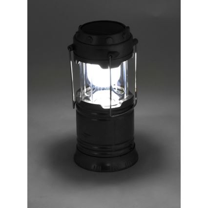 LED Bärbar solcellslampa LED/1200mAh svart